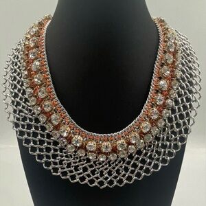 Henri bendel mesh chain link statement necklace